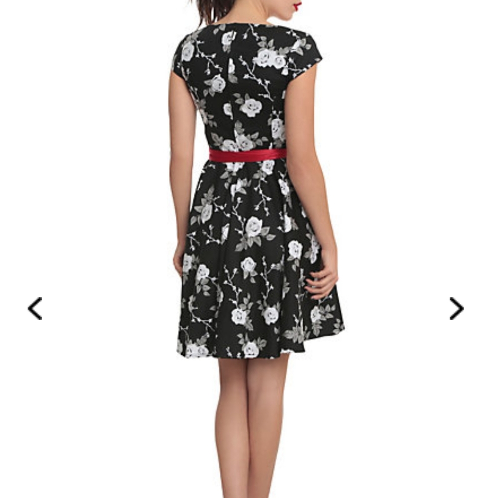 Black and white floral dress